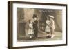 Will You Be My Valentine? Two Child Couples-null-Framed Art Print