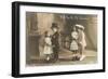 Will You Be My Valentine? Two Child Couples-null-Framed Art Print