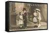 Will You Be My Valentine? Two Child Couples-null-Framed Stretched Canvas