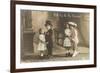 Will You Be My Valentine? Two Child Couples-null-Framed Premium Giclee Print