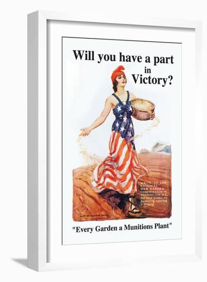Will You Have a Part in Victory?-James Montgomery Flagg-Framed Art Print