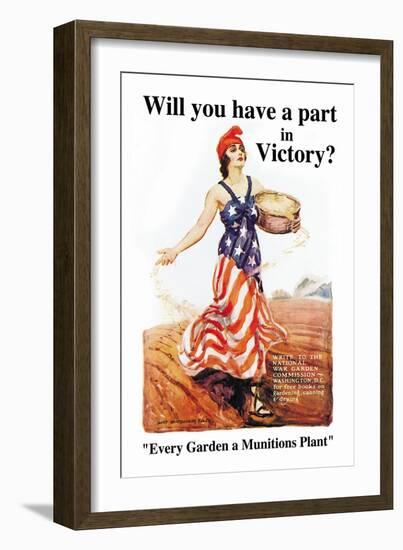 Will You Have a Part in Victory?-James Montgomery Flagg-Framed Art Print