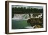 Willamette Falls in Portland - Portland, OR-Lantern Press-Framed Art Print