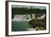 Willamette Falls in Portland - Portland, OR-Lantern Press-Framed Art Print