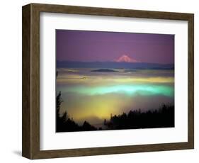 Willamette River Valley in a Fog Cover, Portland, Oregon, USA-Janis Miglavs-Framed Photographic Print