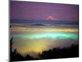 Willamette River Valley in a Fog Cover, Portland, Oregon, USA-Janis Miglavs-Mounted Photographic Print