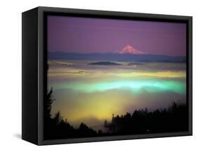 Willamette River Valley in a Fog Cover, Portland, Oregon, USA-Janis Miglavs-Framed Stretched Canvas