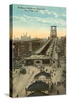 Willamsburg Bridge Approach, New York City-null-Stretched Canvas