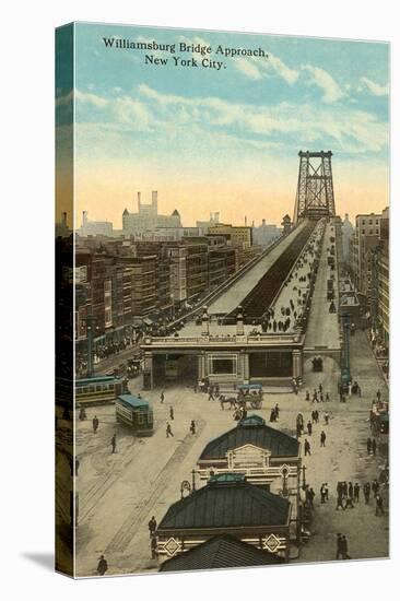 Willamsburg Bridge Approach, New York City-null-Stretched Canvas