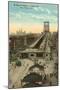 Willamsburg Bridge Approach, New York City-null-Mounted Art Print