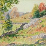 September Morning, Plainfield, New Hampshire-Willard Leroy Metcalf-Stretched Canvas
