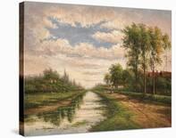 Flowers on the Bank-Willard-Stretched Canvas