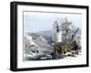 Willem Barents Expedition in Arctic Ice at Nova Zembla Searching for a Northeast Passage, c.1500-null-Framed Giclee Print