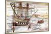 Willem Barents' Ship Among the Arctic Ice, 1594-1597-null-Mounted Giclee Print