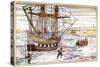 Willem Barents' Ship Among the Arctic Ice, 1594-1597-null-Stretched Canvas