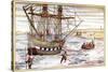 Willem Barents' Ship Among the Arctic Ice, 1594-1597-null-Stretched Canvas