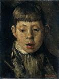 Head of a Boy from the Front, the Gaze Directed Downward-Willem de Zwart-Framed Art Print