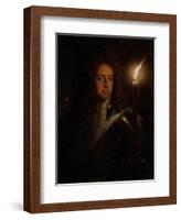 Willem III, Prince of Orange, King of England and Stadtholder-Godfried Schalcken-Framed Art Print