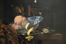 Still Life with Fruit, Glassware, and a Wan-Li Bowl, 1659-Willem Kaif-Stretched Canvas