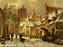 A Winter Street Scene-Willem Koekkoek-Giclee Print