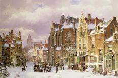 A View of a Dutch Town in Winter-Willem Koekkoek-Giclee Print