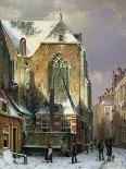 A Winter Street Scene-Willem Koekkoek-Giclee Print