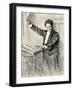 Willem Mengelberg conducting with-Therese Schwartze-Framed Giclee Print