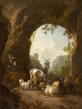 Goats and Sheep in a Grotto, 1660S (Oil on Canvas)-Willem Pietersz Buytewech-Giclee Print