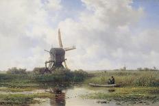 Polder Landscape with Windmill Near Abcoude, C. 1870-Willem Roelofs-Framed Giclee Print