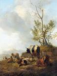 Livestock by a Fountain-Willem Romeyn-Mounted Art Print