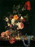 Still Life with Poppies and Roses-Willem Van Aelst-Framed Stretched Canvas