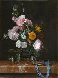 A Vase of Flowers with a Watch-Willem van Aelst-Giclee Print