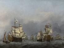 Naval Battle - Michiel Adriaensz De Ruyter and the Duke of York on the Royal Prince-Willem Van De Velde II-Art Print