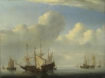 Three Ships in a Gale, 1673-Willem Van De Velde The Younger-Giclee Print