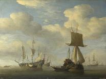 Three Ships in a Gale, 1673-Willem Van De Velde The Younger-Giclee Print