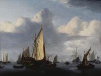 A Dutch Ship, a Yacht and Smaller Vessels in a Breeze, C. 1660-Willem Van De Velde The Younger-Framed Giclee Print