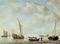 A Dutch Ship, a Yacht and Smaller Vessels in a Breeze, C. 1660-Willem Van De Velde The Younger-Mounted Giclee Print