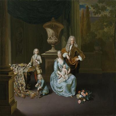 Portrait of Diederik, Baron Van Leyden Van Vlaardingen with His Wife and Three Sons