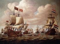 The English and Dutch Fleets exchanging Salutes at Sea-Willem Velde I-Giclee Print