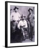 William A. Pinkerton with Special Agents Used For Western Trailing, c.1875-null-Framed Photographic Print