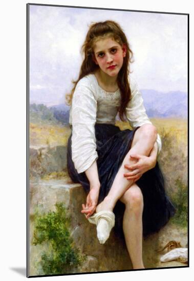 William-Adolphe Bouguereau Before The Bath Art Print Poster-null-Mounted Poster