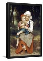 William-Adolphe Bouguereau Breton Brother and Sister Art Print Poster-null-Framed Poster