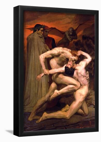 William-Adolphe Bouguereau Dante And Virgil In Hell Art Print Poster-null-Framed Poster