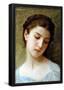William-Adolphe Bouguereau Head Of A Young Girl 1898 Art Print Poster-null-Framed Poster