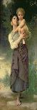 Idle Thoughts (Little Girl Sitting Embroidering); Vaines Pensees (Petite Fille Assise Brodant),…-William Adolphe Bouguereau-Giclee Print