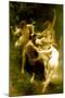 William-Adolphe Bouguereau Nymphs and Satyr-William Adolphe Bouguereau-Mounted Art Print