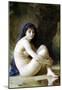 William-Adolphe Bouguereau Seated Nude Art Print Poster-null-Mounted Poster