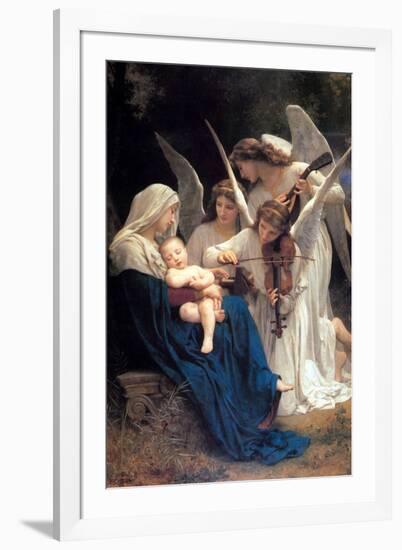 William-Adolphe Bouguereau Song of the Angels-William Adolphe Bouguereau-Framed Art Print