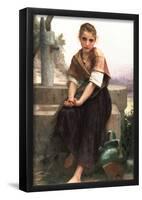 William-Adolphe Bouguereau The Broken Pitcher Art Print Poster-null-Framed Poster