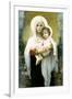 William-Adolphe Bouguereau The Madonna of the Roses-null-Framed Art Print